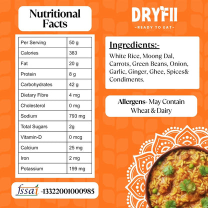 Vegetable Dal Khichdi – Ready-to-Eat Freeze-Dried Comfort Meal