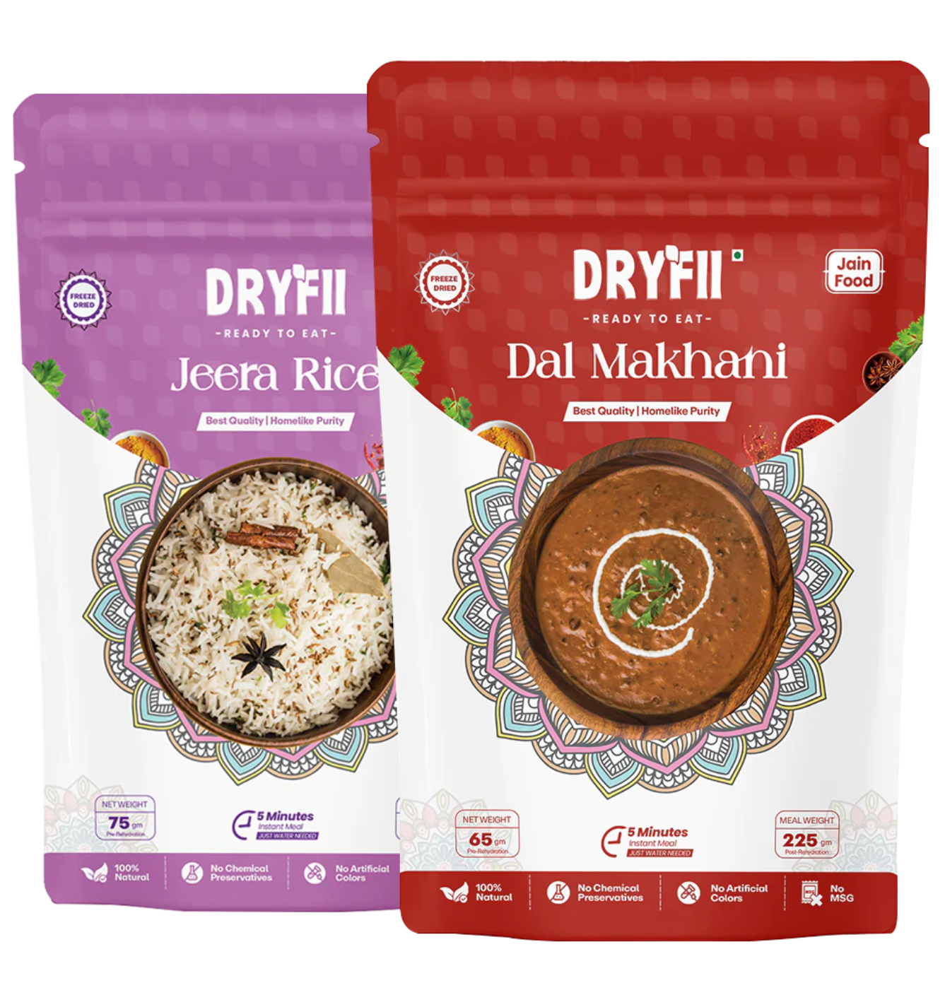 Dujali Rice Jain Dal Makhani Rice – Dryfii Ready-To-Eat